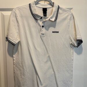 H&M Cream Polo with Black Accents